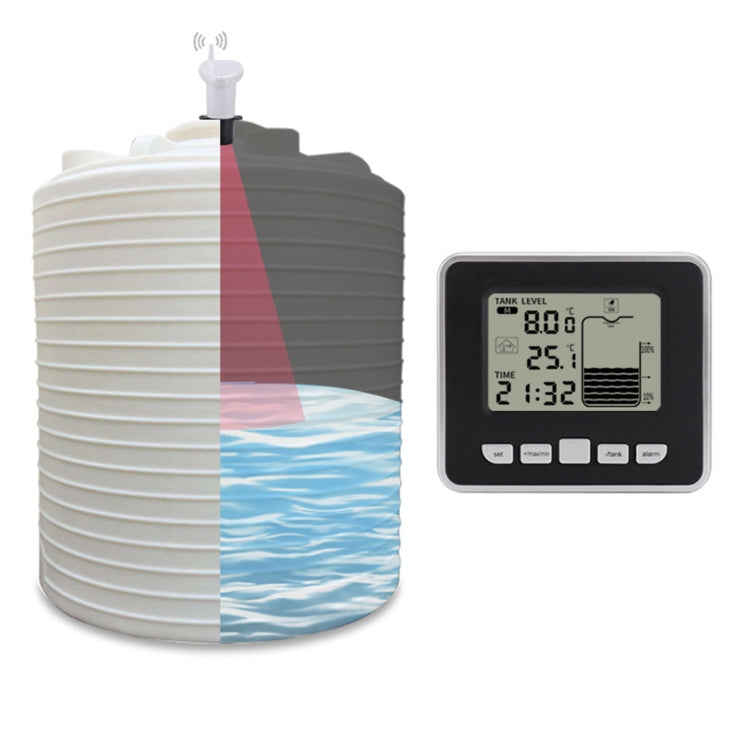 TS-FT002 Multifunctional Ultrasonic Electronic Water Tank Level Gauge With Indoor Temperature Thermometer Clock Display Water Level Gauge, TS-FT002 TS-FT002 Multifunctional Ultrasonic Electronic Water Tank Level Gauge With Indoor Temperature Thermometer Clock Display Water Level Gauge, TS-FT002